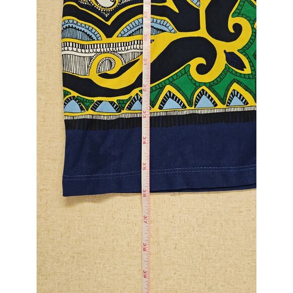 Beige by ECI Geometric Knee Length Shift Dress Womens 8 Boho Nostalgia Classic - Picture 5 of 9